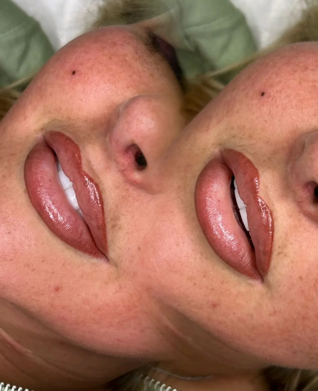 Lip blush tattoo